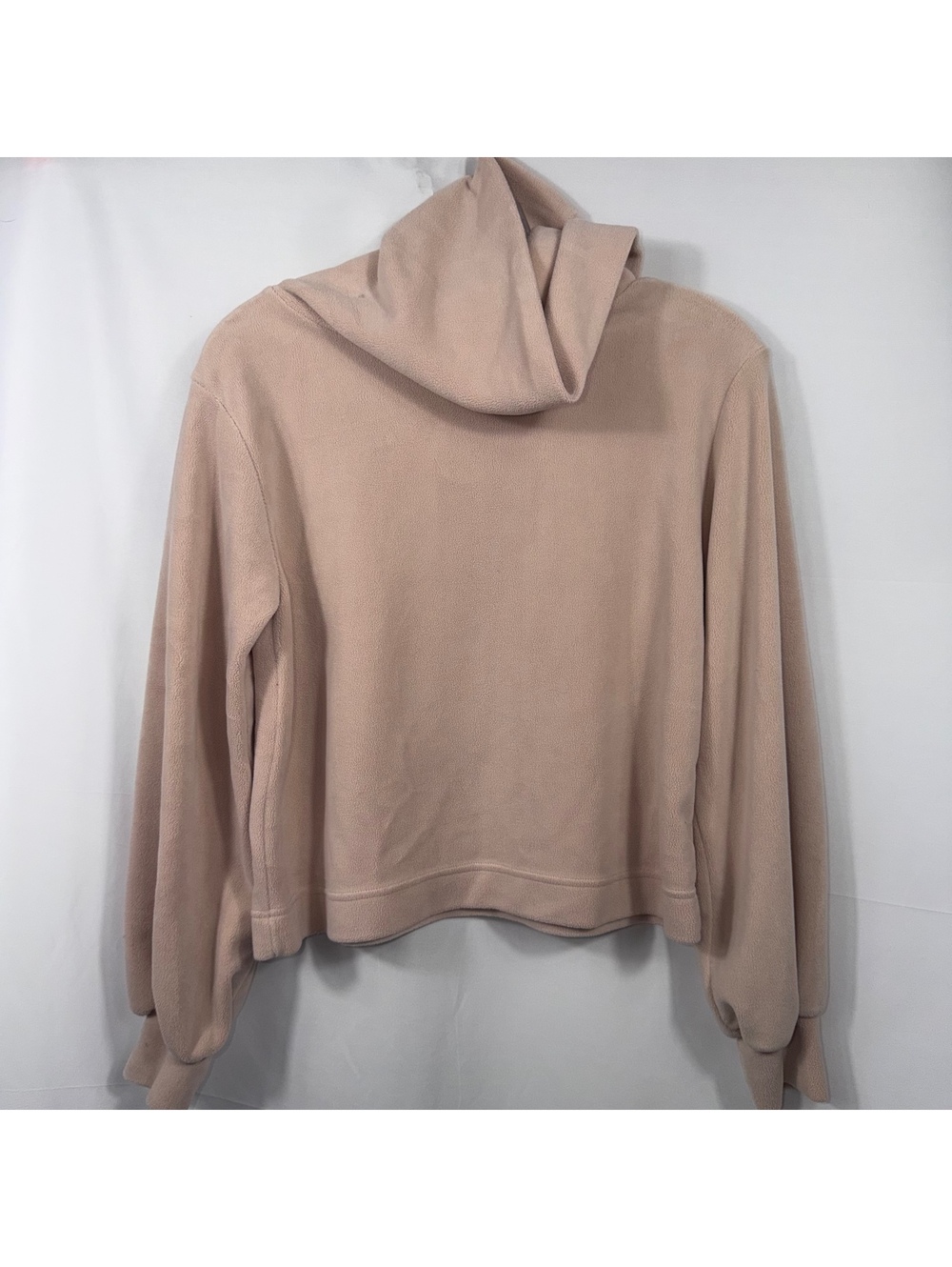 WallFlower Size M Taupe Faux Fur Cowl Neck Pullover
